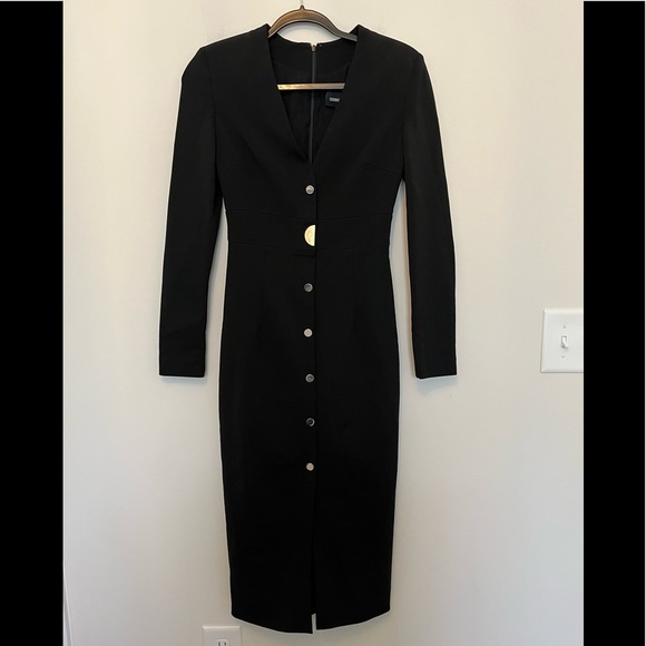 CUSHNIE et Ochs V-Neck Midi Length Dress - Picture 6 of 8